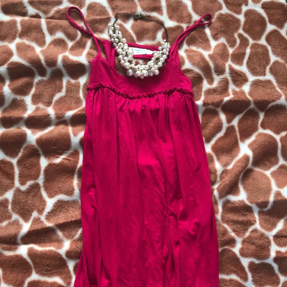 Fighting Eel dark pink short dress